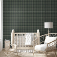 Olive Green Plaid Farmhouse moderne Tartan