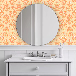 Papier Peint Orange décoratif monochromatique