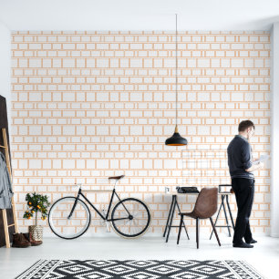 Papier Peint Orange Frame Gallery Motif horizontal géométrique