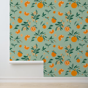 Papier Peint Orange rustique