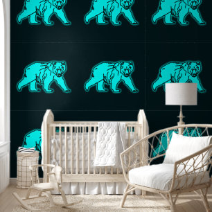 Papier Peint Ours kodiak bleu