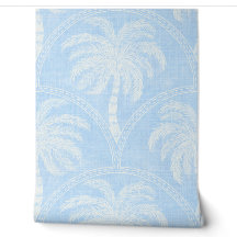 Palmiers dans un doux bleu Tropical Côtier