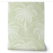 Palmiers en motifs d'arche vert pastel texturés