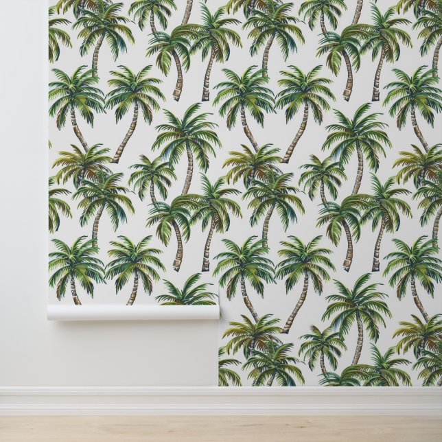 Papier Peint Palmiers tropicaux vintages (Application)