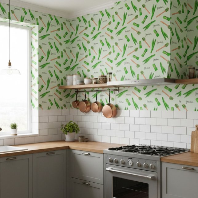 Papier Peint Pandan Leaf Pattern  (Créateur téléchargé)