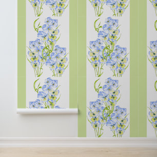 Papier Peint Pansies bleues Icy sur un