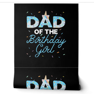 Papier Peint Papa de la fille d'anniversaire - Unicorn Donut gr