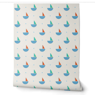 Papier Peint Papel de pared con barquitos para habitación niños