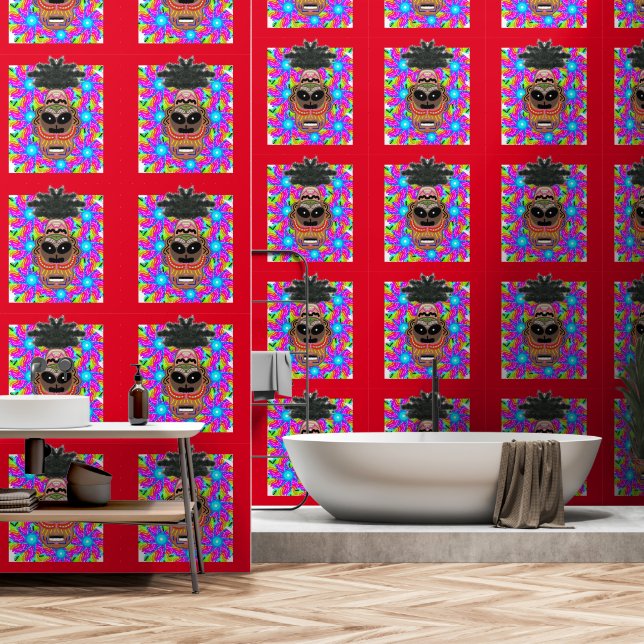 Papier Peint Papier peel et bâton 60 - Azul (Salle de bain)