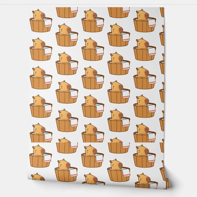 Papier Peint Papier Pete Capybara - Capybara Bébé esthétique (Déroulement)