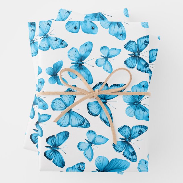 Papier Peint Papillon Aquarelle Élégant Cadeau Jol (En situation)