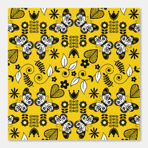 Papier Peint Papillon art populaire scandinave 