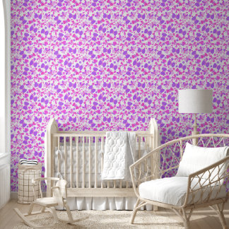 Papier Peint Papillon rose et violet mignon