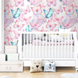 Papier Peint Papillon rose Purple Girls Coloré