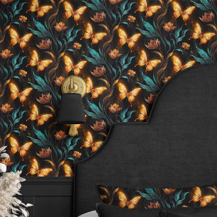 Papier Peint Papillons et Fleurs Lumineux