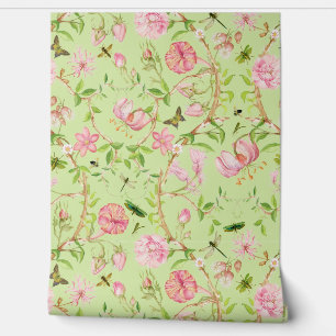 Papier Peint Papillons Vintages tropicaux Jardin Chinoiserie