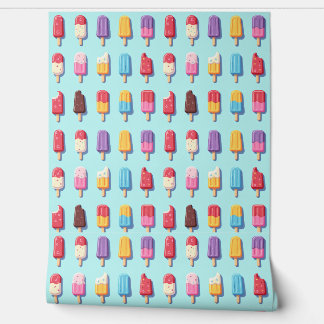 Papier Peint Parade de Popsicle dans la crème glacée bleue II