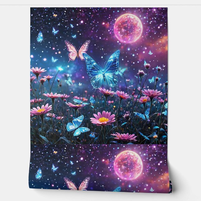 Papier Peint Paradis papillon (Déroulement)