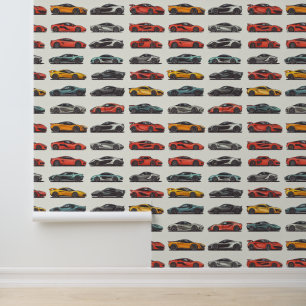 Papier Peint Parking automobile coloré voiture sport