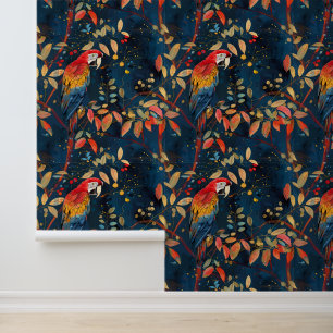 Papier Peint Parrot Macaw Jungle tropicale