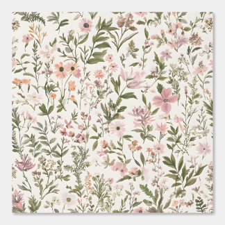 Papier Peint Pastel Elegant violet \ Fleurs sauvages roses