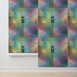 Papier Peint Pastel Rainbow Dragonfly Fractal Art,