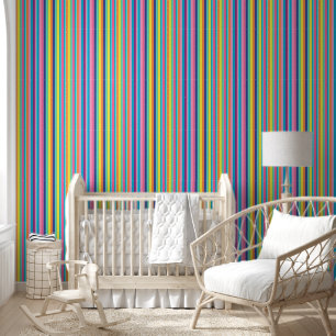 Papier Peint Pastel Rainbow Stripes