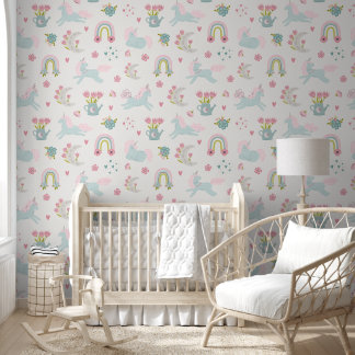 Papier Peint Pastel: The Serene Unicorn Garden