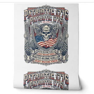 Papier Peint Patriotique 1776 Hors Route Crâne Monster Truck Lo