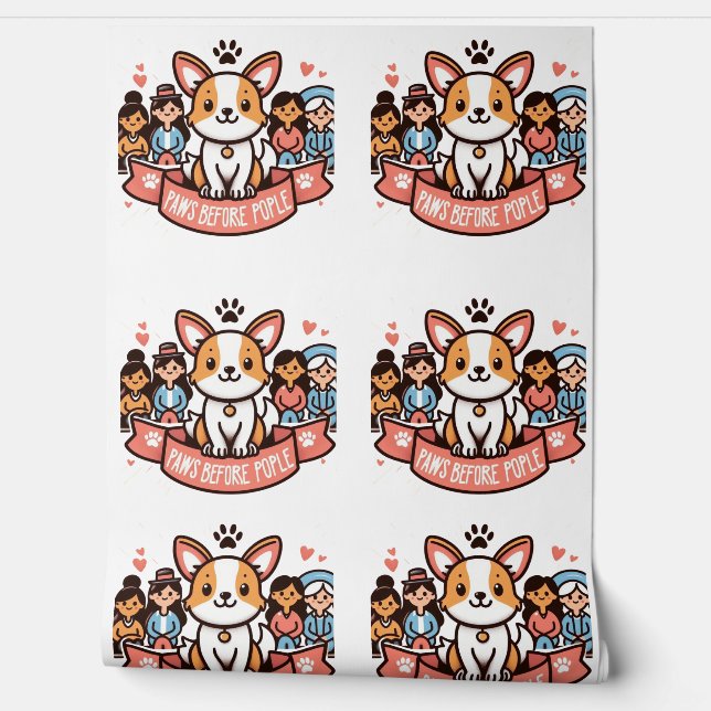 Papier Peint Patrouilles Avant Les Gens Drôle Chien Lover Mural (Déroulement)