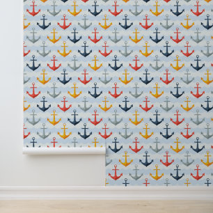Papier Peint Patters nauticaux avec Anchors