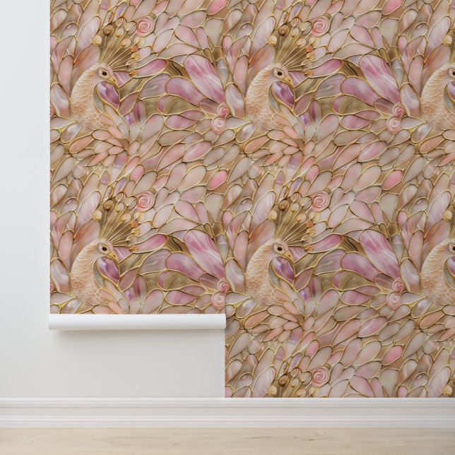Papier Peint Peacock or rose (Application)