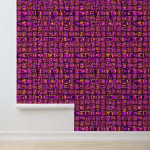 Papier Peint Peel Bâton rose violet orange Motif tressé