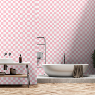 Papier Peint Peigne et bâton blanc et rose
