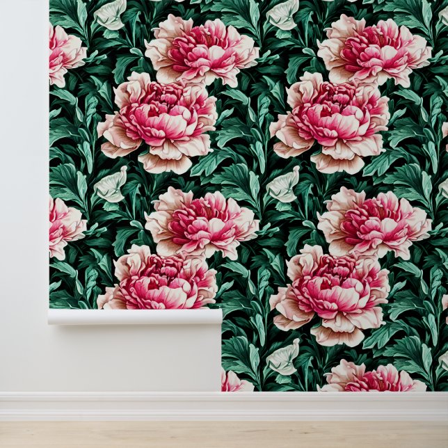 Papier Peint Peonies motif floral grand motif fleur chic (Application)