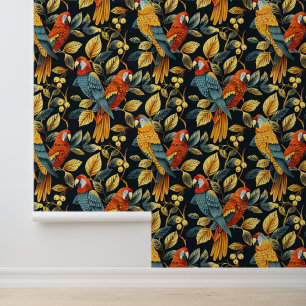 Papier Peint Perroquet vintage