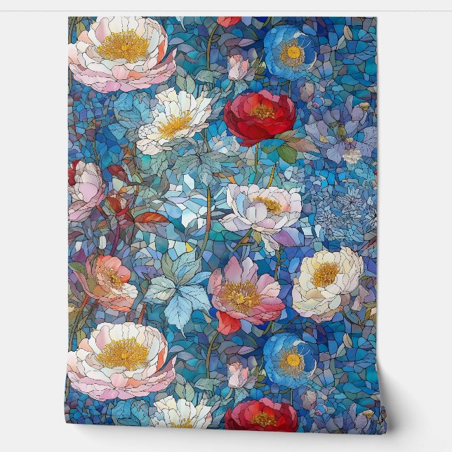 Papier Peint Pétales de verre Botanique (Déroulement)