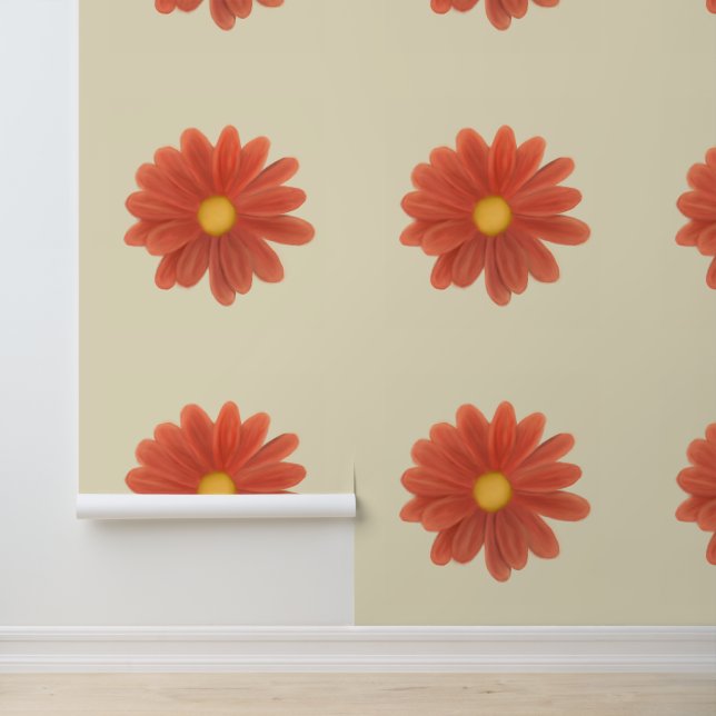 Papier Peint Petals in Motion – Vibrant Flower Graphic (Application)