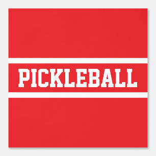 Papier Peint PICKLEBALL Sportif Gras Rouge brillant Blanc rayur