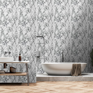 Papier Peint Pierre de Marbre blanc Faux