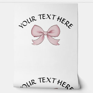 Papier Peint Pink Bow Nom personnalisé Coquette du texte