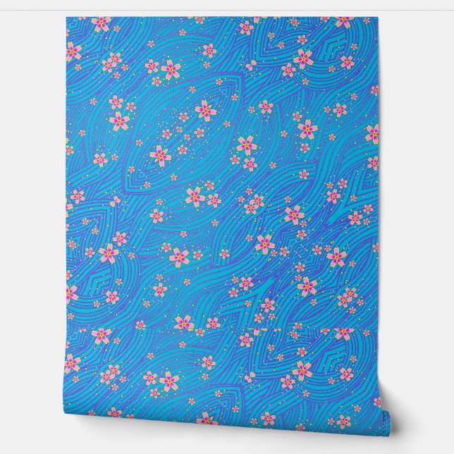 Papier Peint pink purple and blue (Déroulement)