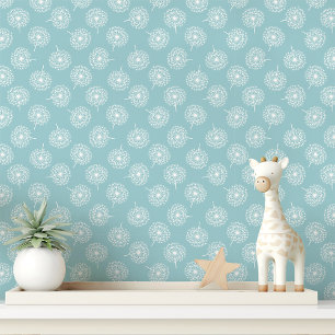 Papier Peint Pissenlit Bleu Clair