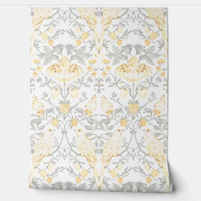 Papier Peint PixDezines William Morris Voleur de fraises jaunes (Déroulement)