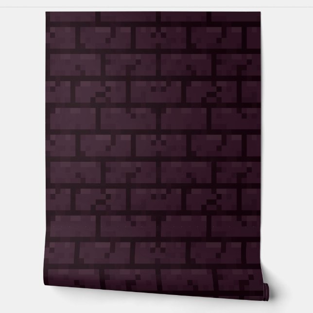 Papier peint Pixel-Art "STONEBRICKS" 8 bits Var05 (Déroulement)