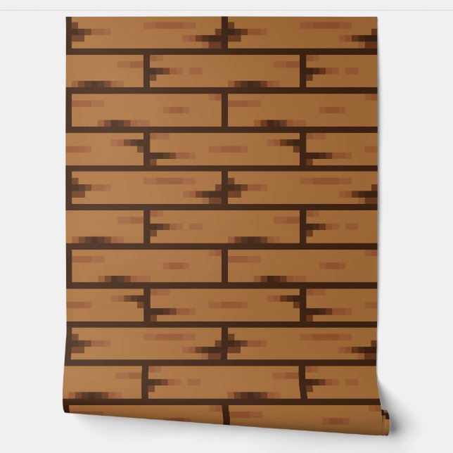 Papier peint Pixel-Art "WOODPLANKS" 8 bits Var01 (Déroulement)