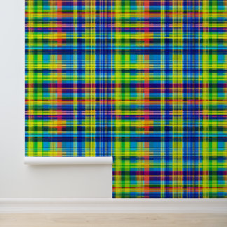 Papier Peint Plaid en arc-en-ciel