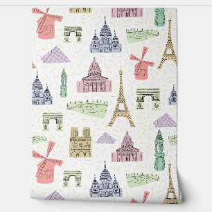 Papier Peint Plan de Paris Plan de la France