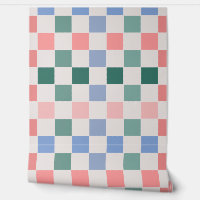 Plaqué Retro Checkerboard (rose, vert, bleu)