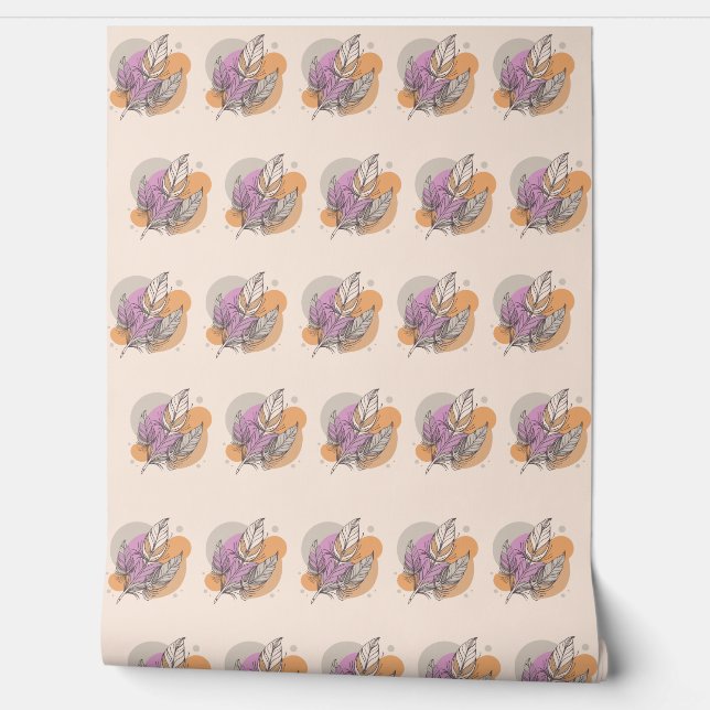 Papier Peint Plumes d'oiseaux (Déroulement)